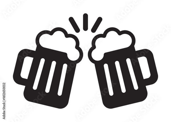 Obraz beer mug clinking icon 