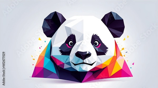 Fototapeta Panda Illustration, Panda Vector Art