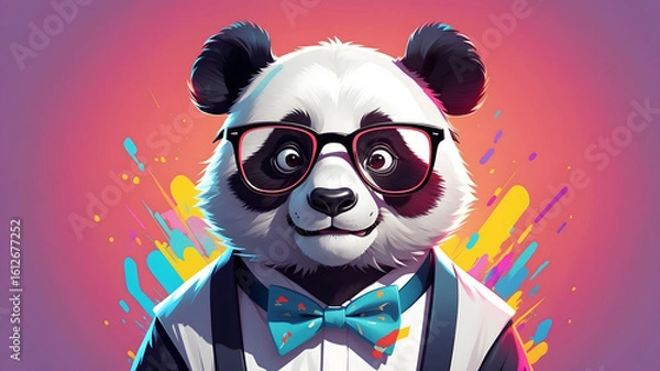 Obraz Panda Illustration, Panda Vector Art