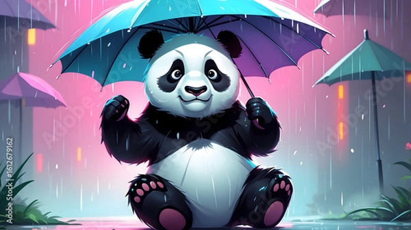 Fototapeta Panda Illustration , Panda AI Vector Art