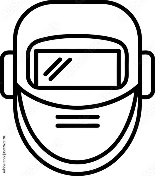 Obraz Welding mask icon. Vector line icon
