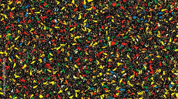 Fototapeta Colorful confetti scattered background texture pattern