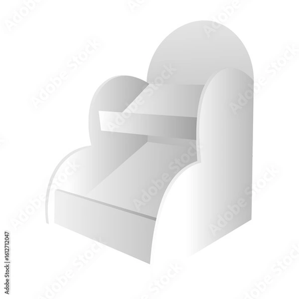 Obraz Supermarket retail display shelf mockup and product promotion shelf needs