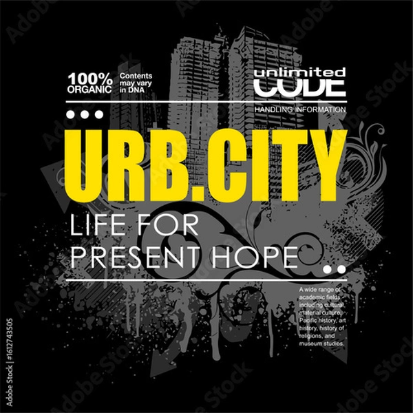 Fototapeta the illustration of urban city with abstract background