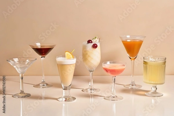 Fototapeta two glasses of champagne and orange , so many drinks for a party