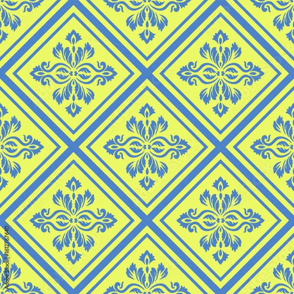 Fototapeta seamless pattern with golden ornament