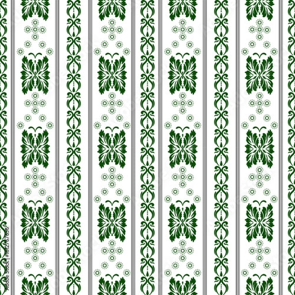 Fototapeta seamless pattern with green plants
