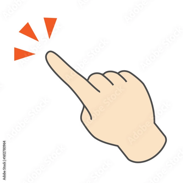 Obraz 指をさす右手のイラスト素材