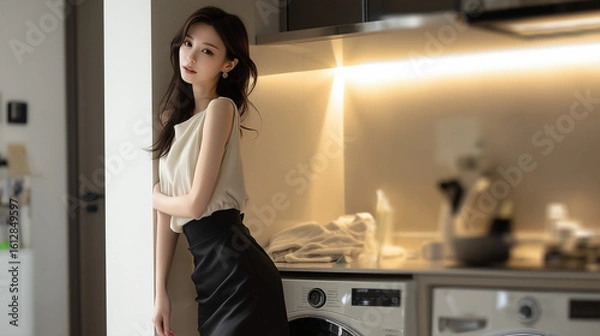 Obraz 家事をする女性