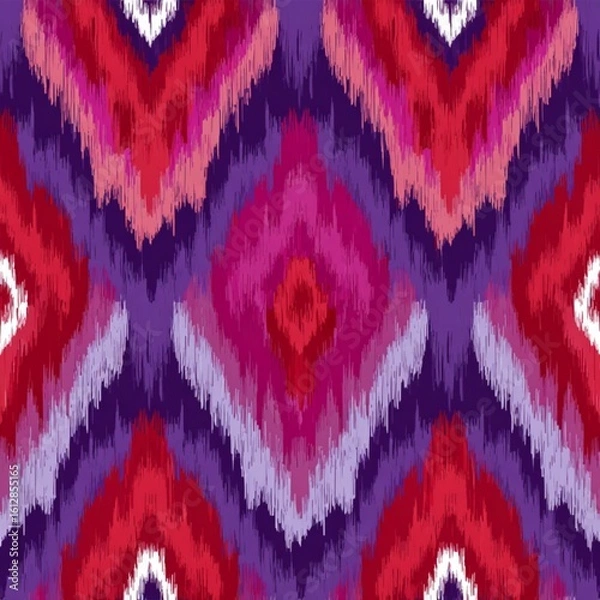 Obraz Ikat Seamless Pattern Design For Fabric