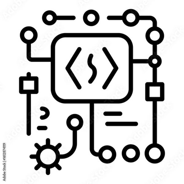 Fototapeta Code Setting icon vector image. Can be used for Computer Programming.