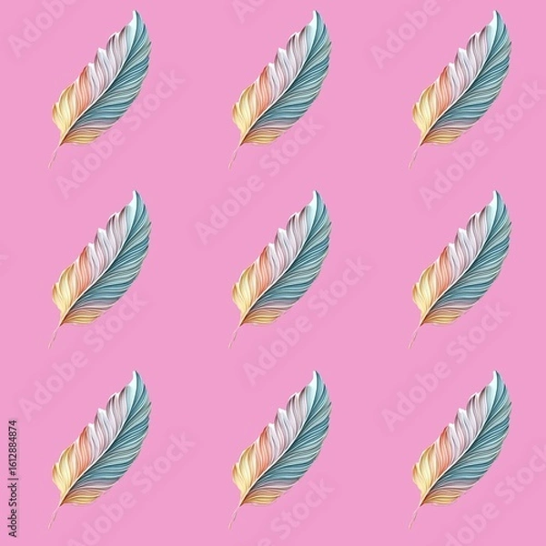 Fototapeta seamless pattern with feathers