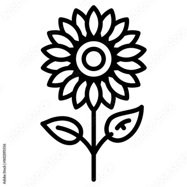 Obraz Italian Sunflower icon vector image. Can be used for Italy.
