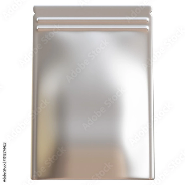 Obraz Blank Silver Zipper Pouch 