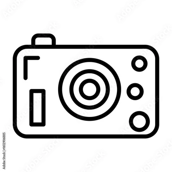 Fototapeta Smart Camera icon vector image. Can be used for Biometrics.