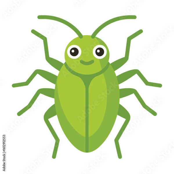 Fototapeta Aphid vector illustration on white background.