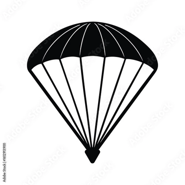 Obraz Parachute Silhouette Icon For Skydiving Vector Art