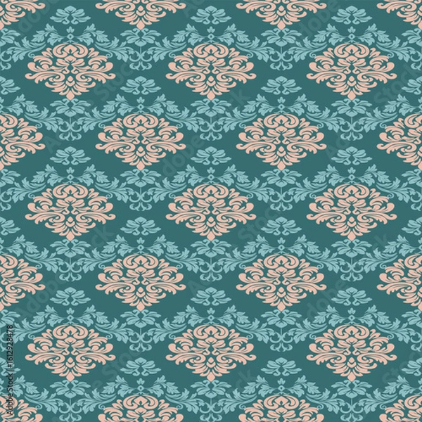 Fototapeta seamless damask pattern