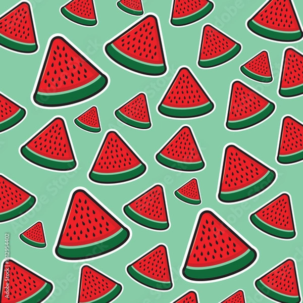 Fototapeta Watermelon Pattern Vector Design