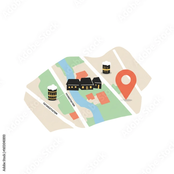 Fototapeta Oktoberfest Map icon transparent background