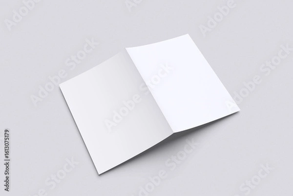 Fototapeta A4 Bifold For Mockup With White Background