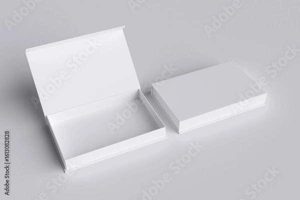 Obraz Magnetic Box White Background For Mockup Template