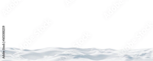 Obraz Snowdrift on transparency background with copy space 3D render