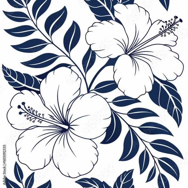 Fototapeta seamless floral pattern