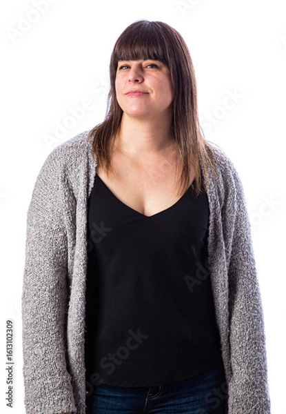 Obraz Forty something woman with cardigan