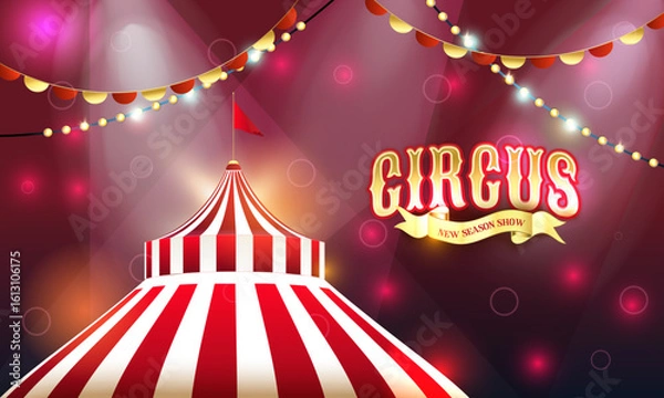 Obraz circus theme background featuring rich colorlful elements