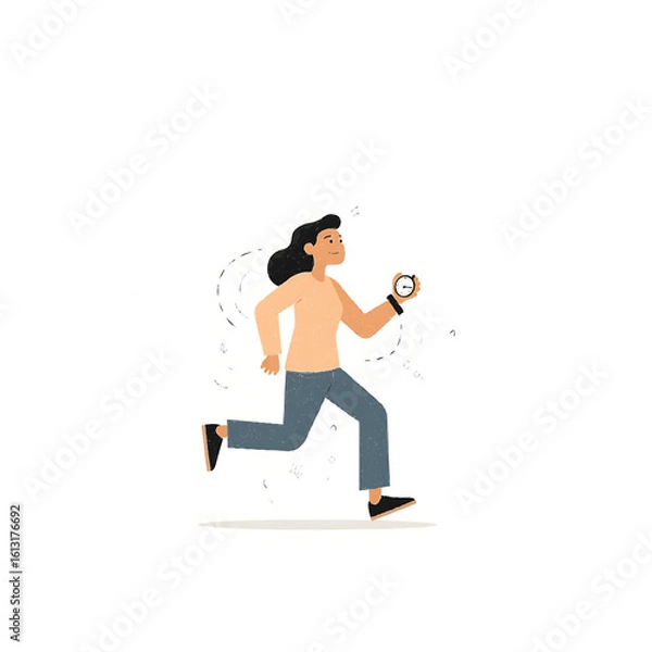 Fototapeta silhouette of a man running