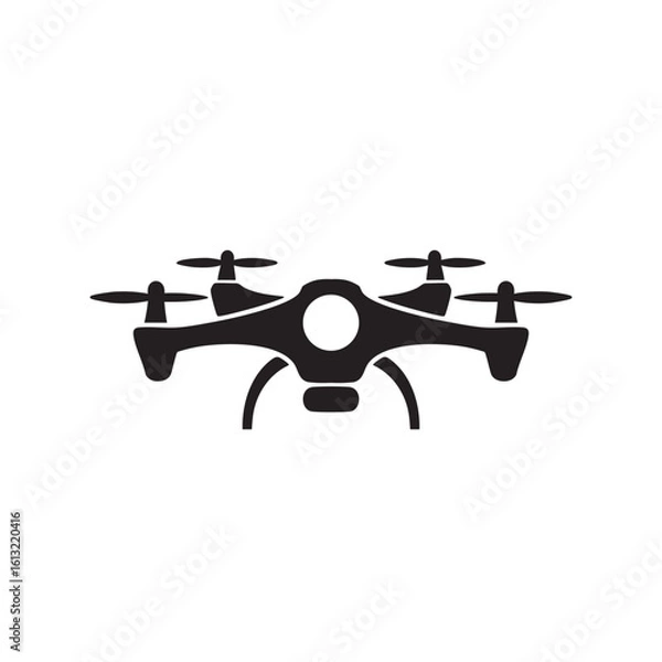 Obraz Drone Icon Silhouette Vector isolated background