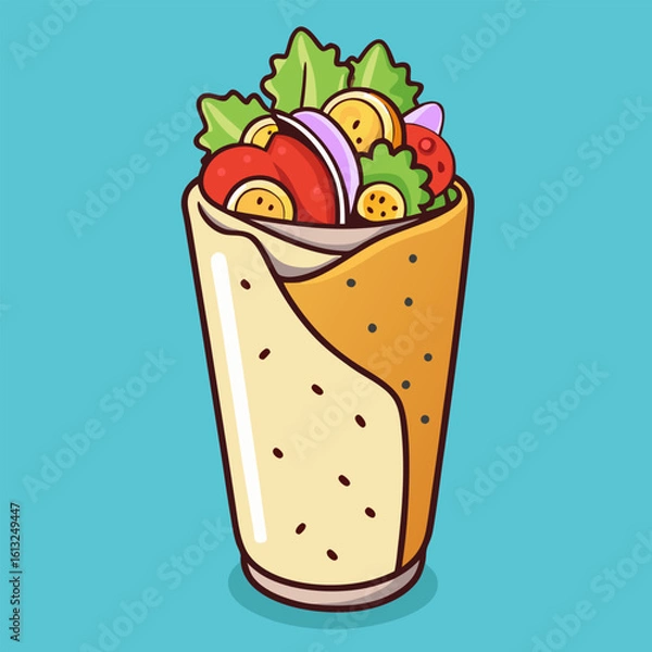 Obraz Stylistic appetizer simple vector