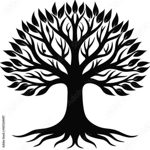 Obraz Tree vector silhouette Single collection 