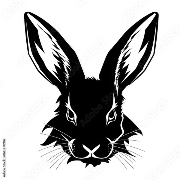 Obraz bunny head silhouette