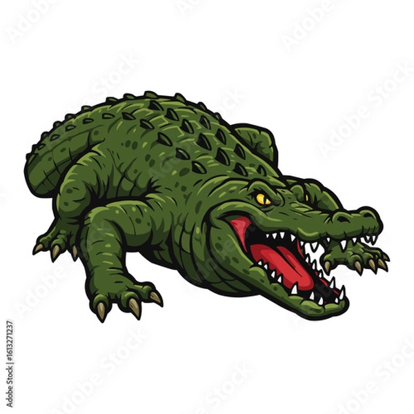 Fototapeta happy crocodile vector