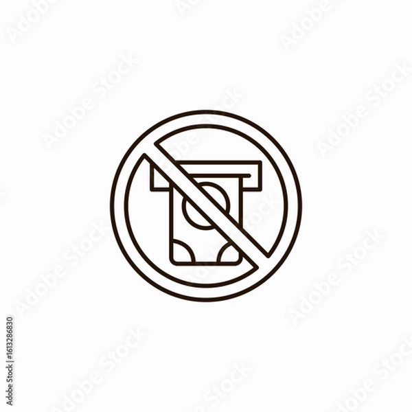 Obraz no atm access icon sign vector