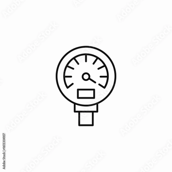 Obraz pressure gauge meter icon sign vector