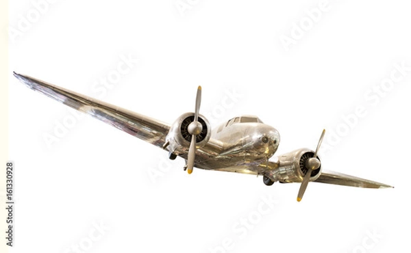 Obraz old airplane isolated on white background
