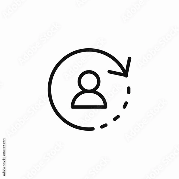 Obraz user refresh cycle  icon sign vector