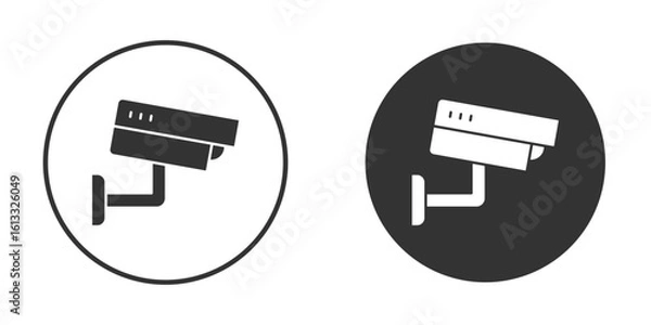 Obraz Security camera icon vector graphics in trendy flat design.