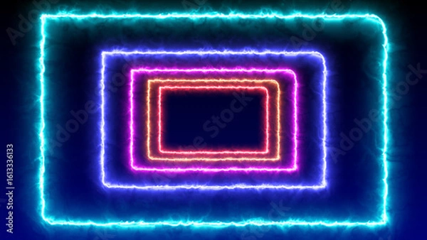 Obraz Multicolored tunnel background 4k illustration