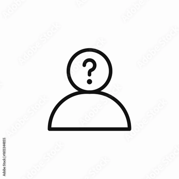 Fototapeta anonymous user question icon sign vector