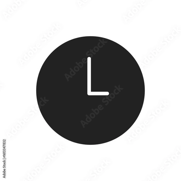 Obraz time icon, vector illustration, simple image, minimalistic, black image