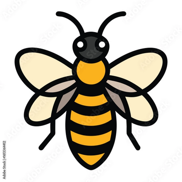 Fototapeta Solid color Wool Carder Bee animal vector design