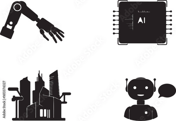 Fototapeta AI robotics automation future technology