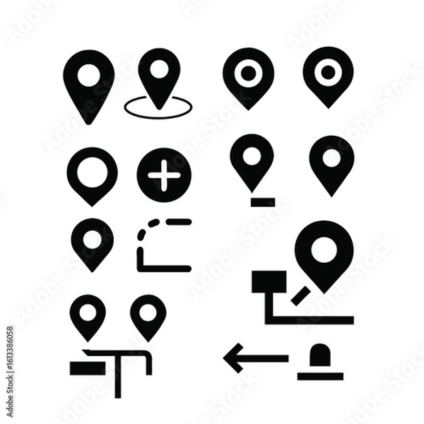 Fototapeta Location Icon sets vector