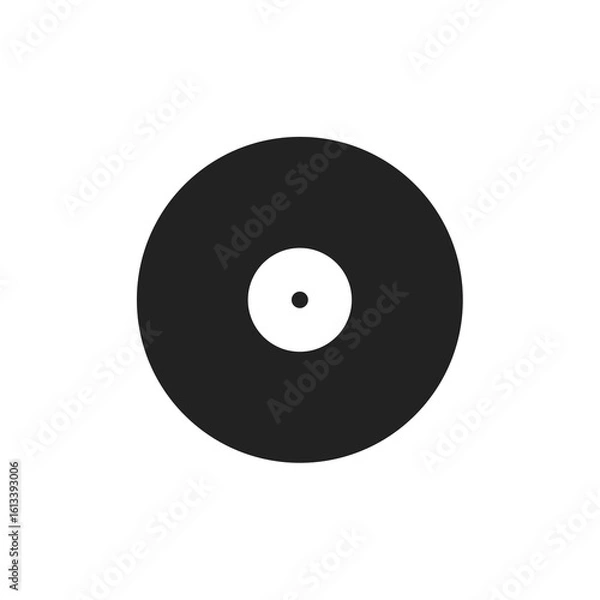 Obraz vinyl player retro old vector illustration icon simplified flat design web