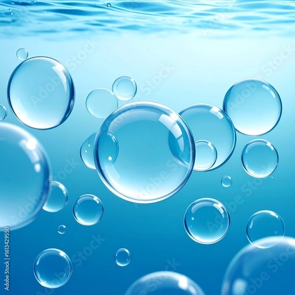 Obraz Bubbles rising in water