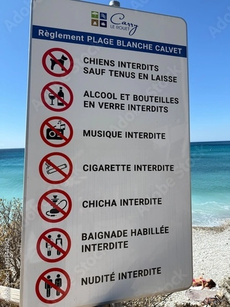 Obraz Interdiction à la plage